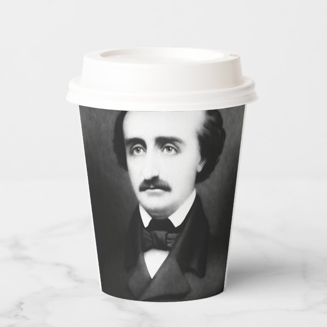 Vasos De Papel Copa de Papel Edgar Allen Poe (Anverso)