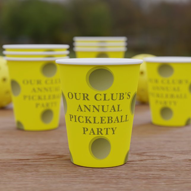 Vasos De Papel Copa de Papel Fiesta de Pickleball Personalizado (Subido por el creador)