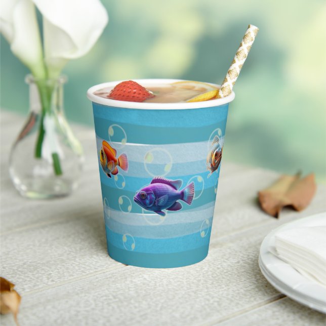 Vasos De Papel Copa de Papel Fiesta Fish Bowl (in situ)