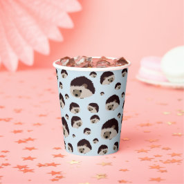 Vasos De Papel Copa de Papel Hedgehogs (fondo azul)