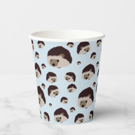 Vasos De Papel Copa de Papel Hedgehogs (fondo azul)