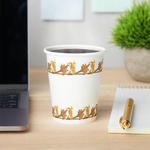 Vasos De Papel Copa de Papel - Hierro del ángulo dorado