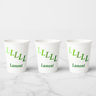 Vasos De Papel Copa de Papel - Iniciales paso a paso, nombre en v