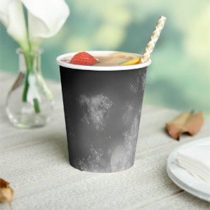Vasos De Papel Copa de papel monocromático de cielo gris nocturno