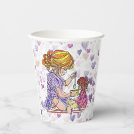 Vasos De Papel Copa de Papel Niña Pequeña y Babydoll