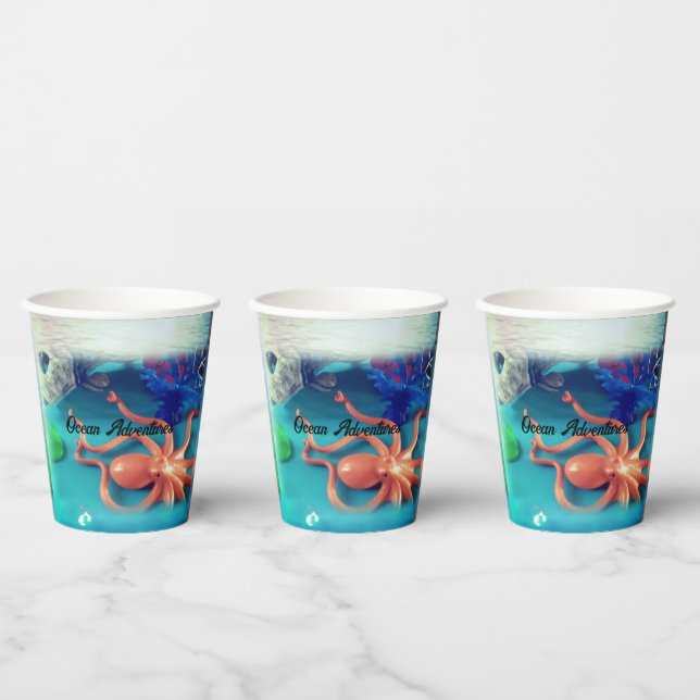 Vasos De Papel Copa de papel Ocean Adventures (Multi)