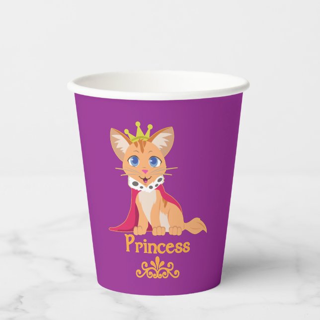 Vasos De Papel Copa de Papel Princesa Kitten (Anverso)