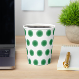 Vasos De Papel Copa de Papel - Puntos verdes con bordes difusos