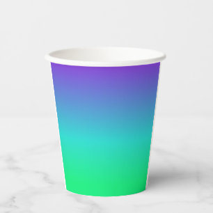 Vasos De Papel Copa de Papel Verde de Sorbet Púrpura