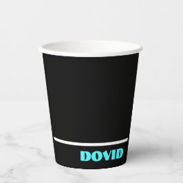 Vasos De Papel Copa de patín de neón negro