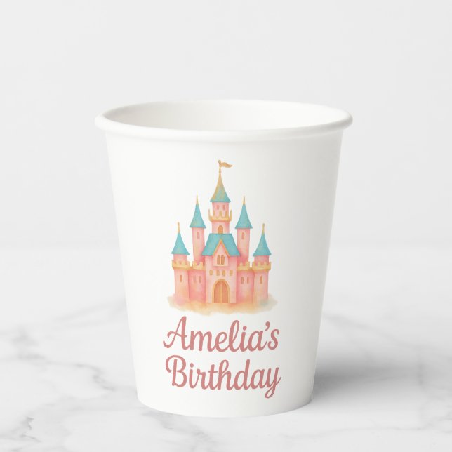 Vasos De Papel Copa del Castillo Princesa de Fairytale (Anverso)