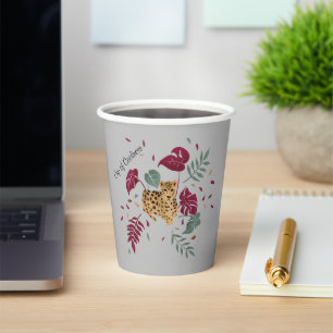 Vasos De Papel Copa Leopard de la frescura