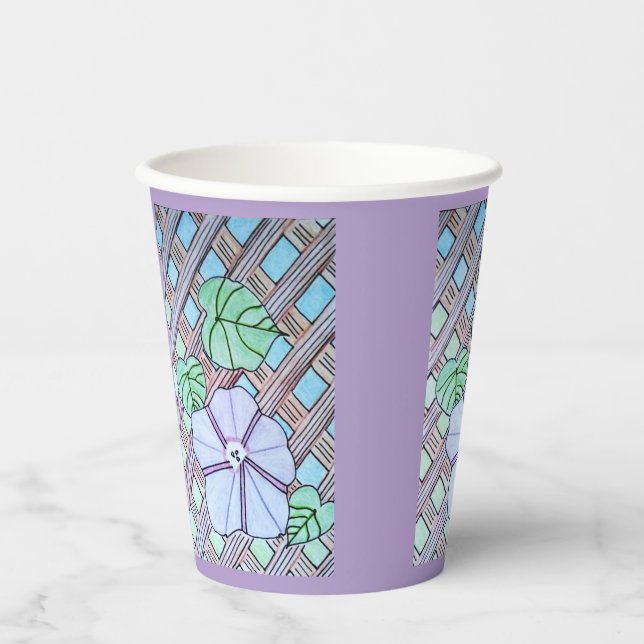 Vasos De Papel Copa Moral de Papel Púrpura (Anverso)