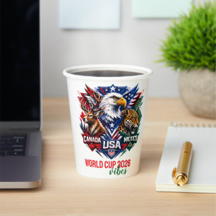Vasos De Papel Copa Mundial de Armonía de Fauna Tribal 2026 
