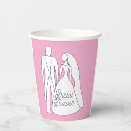 Vasos De Papel Copa para Desayuno de Novia