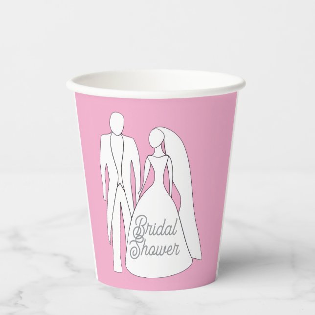 Vasos De Papel Copa para Desayuno de Novia (Anverso)