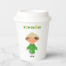 Vasos De Papel Copa Vietnam Hola - "Xin Chào"