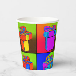 Vasos De Papel Copas de cumpleaños con diseño de regalo