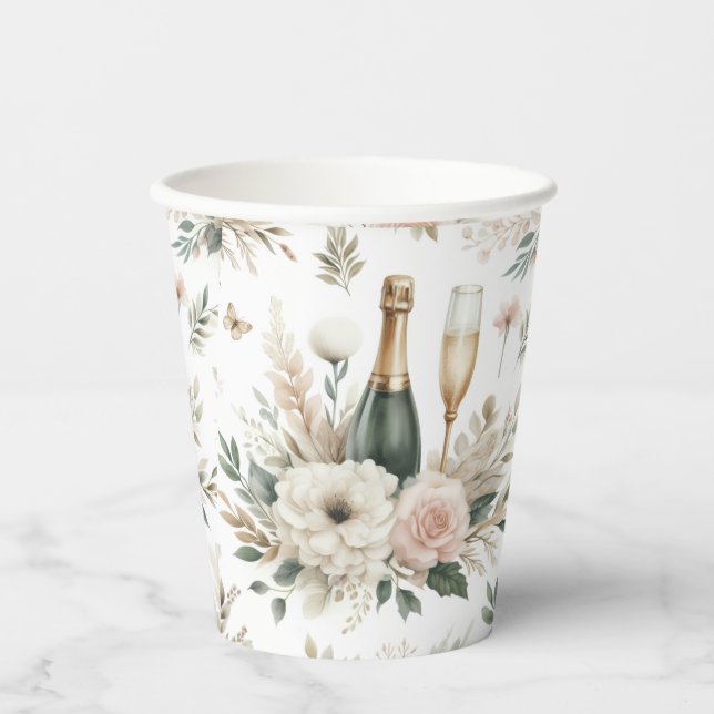 Vasos De Papel Copas de fiesta Bloom & Bubbles (Anverso)
