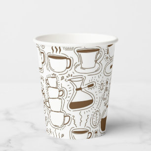 Vasos De Papel Copas de Fiesta de cafés Blanco