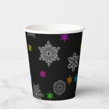 Copas de Fiesta de copo de nieve brillante - set 2
