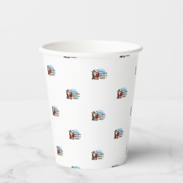 Vasos De Papel Copas de Fiesta de Navidades de chocolate caliente (Anverso)