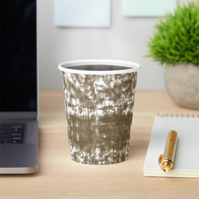 Vasos De Papel Copas de fiesta personalizadas de champán beige (in situ)