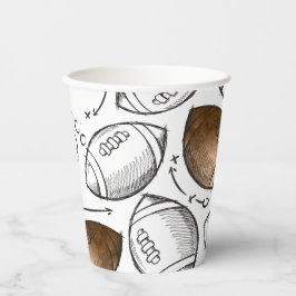 Vasos De Papel Copas de Fiestas de fútbol de color náutico