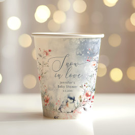 Vasos De Papel Copas de lluvia de invierno Snow in Love para baby