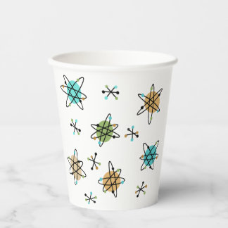 Vasos De Papel Copas de papel atómico de mediados de siglo