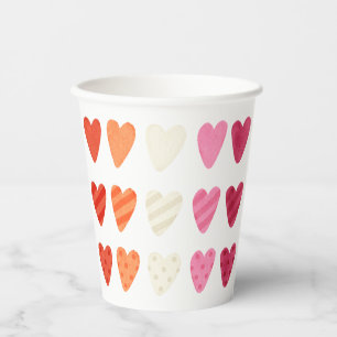 Vasos De Papel Copas de papel con bandera del orgullo lésbico