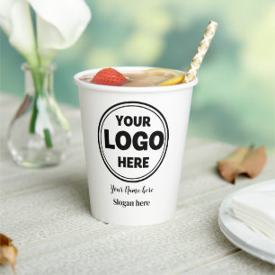 Vasos De Papel Copas de papel con logotipo de personalizado - Lem