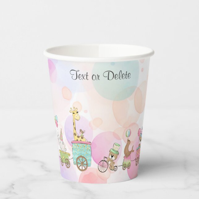 Vasos De Papel Copas de papel de animales de circo (Izquierda)
