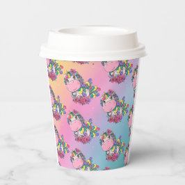 Vasos De Papel Copas de papel de arcoíris para fiesta de unicorni