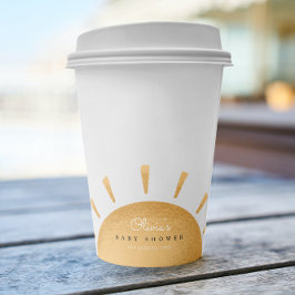 Vasos De Papel Copas de papel de Baby Shower del Boho Sunshine