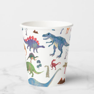 Vasos De Papel Copas de papel de dinosaurios Fiesta prehistóric