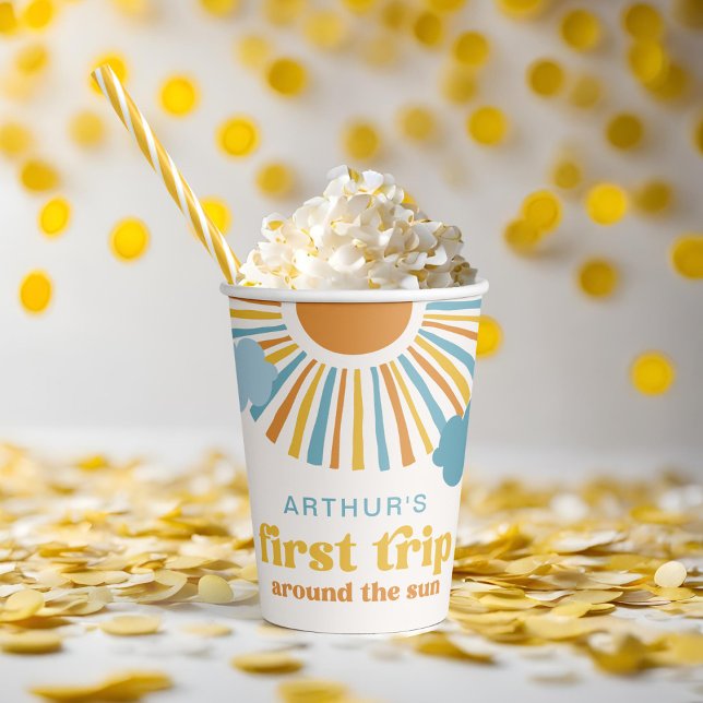 Vasos De Papel Copas de papel de fiesta de cumpleaños de Sun (Subido por el creador)