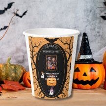 Copas de papel de Fiesta fotográfico de Halloween
