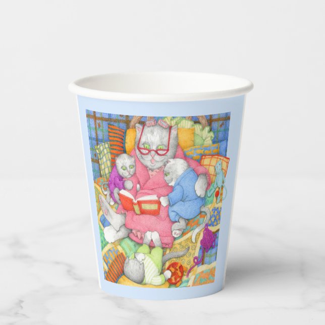 Vasos De Papel Copas de papel de HISTORIA DE HISTORIA - Azul (Anverso)
