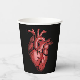 Vasos De Papel Copas de papel de imagen de corazón anatómico real