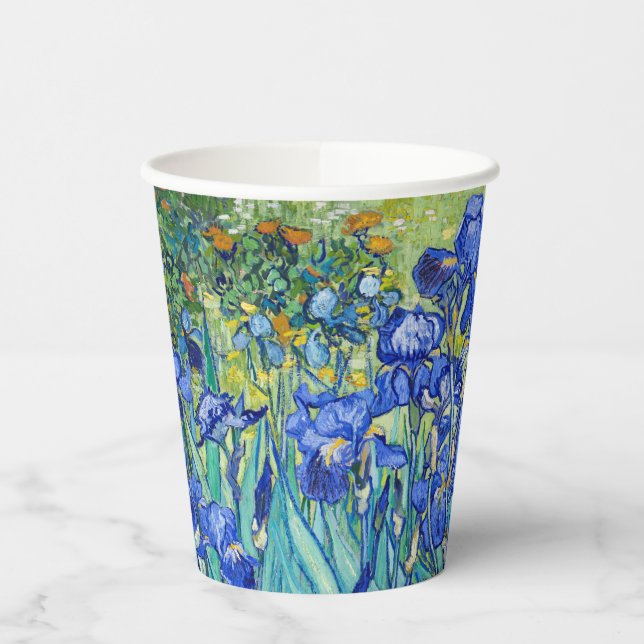 Vasos De Papel Copas de papel de Irises Vincent van Gogh (Izquierda)