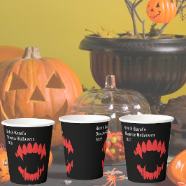 Vasos De Papel Copas de papel de la fiesta de Halloween con vampi