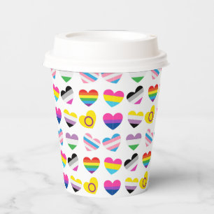 Vasos De Papel Copas de papel de Pride Hearts