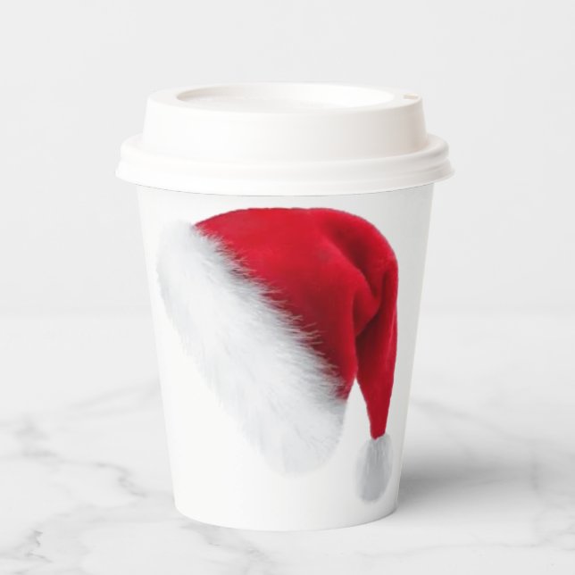 Vasos De Papel Copas de papel de Santa Hat (Anverso)