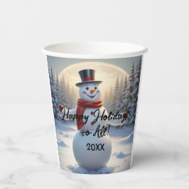 Vasos De Papel Copas de papel de Snowman HAMbyWG