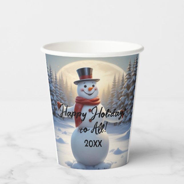 Vasos De Papel Copas de papel de Snowman HAMbyWG (Reverso )