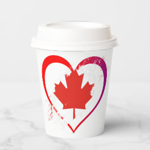 Vasos De Papel Copas de papel del Día de Canadá