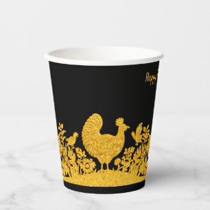 Vasos De Papel Copas de papel floral en Turquía con el Día de Acc