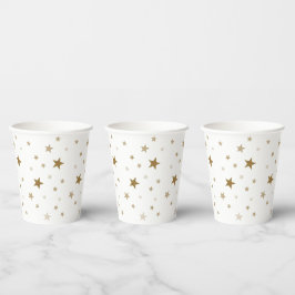 Vasos De Papel Copas de papel Gold Stars