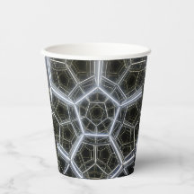 Copas de papel multidimensionales de Sci-Fi